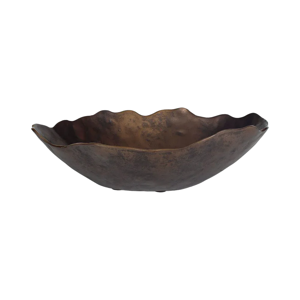 Bol fleuri en bronze