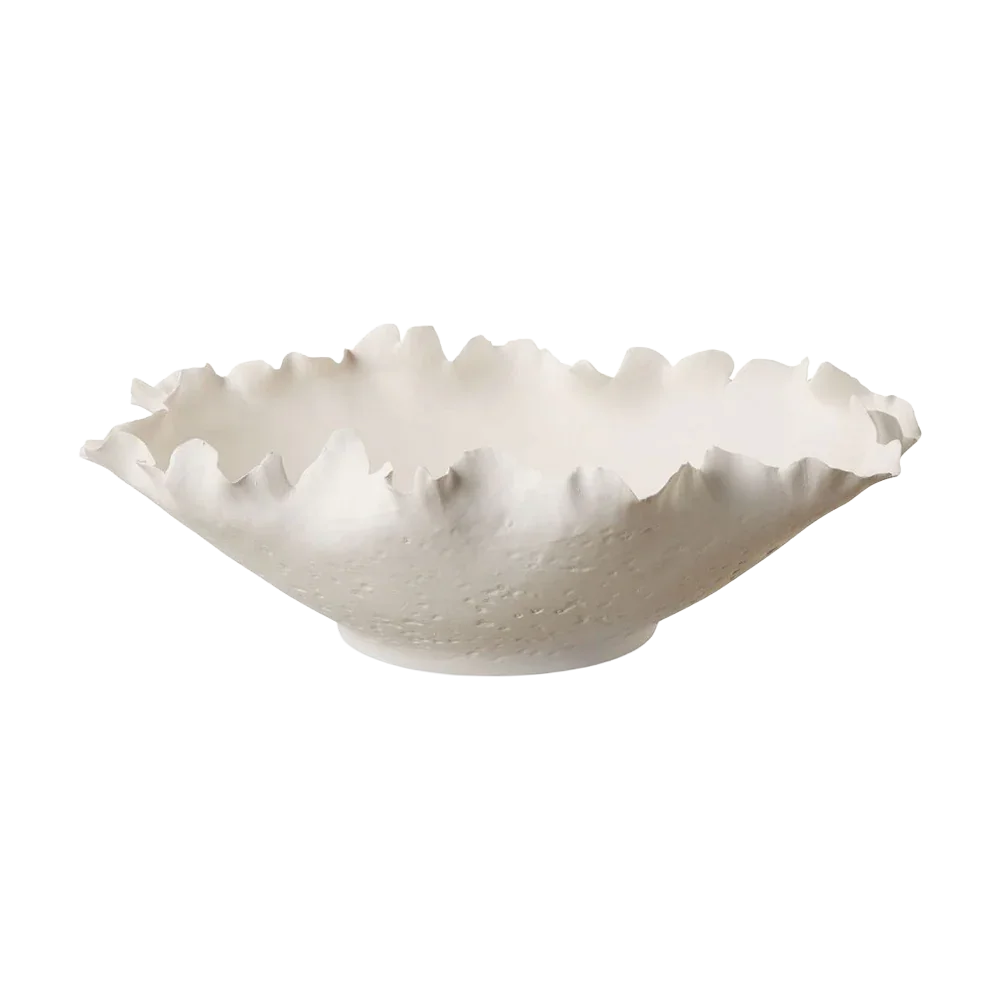 Bol fleuri blanc