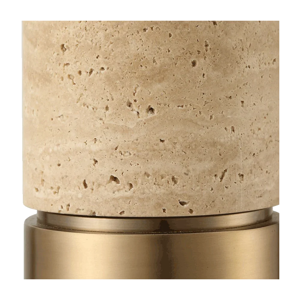 Lampadaire Bravertine Or et Travertin