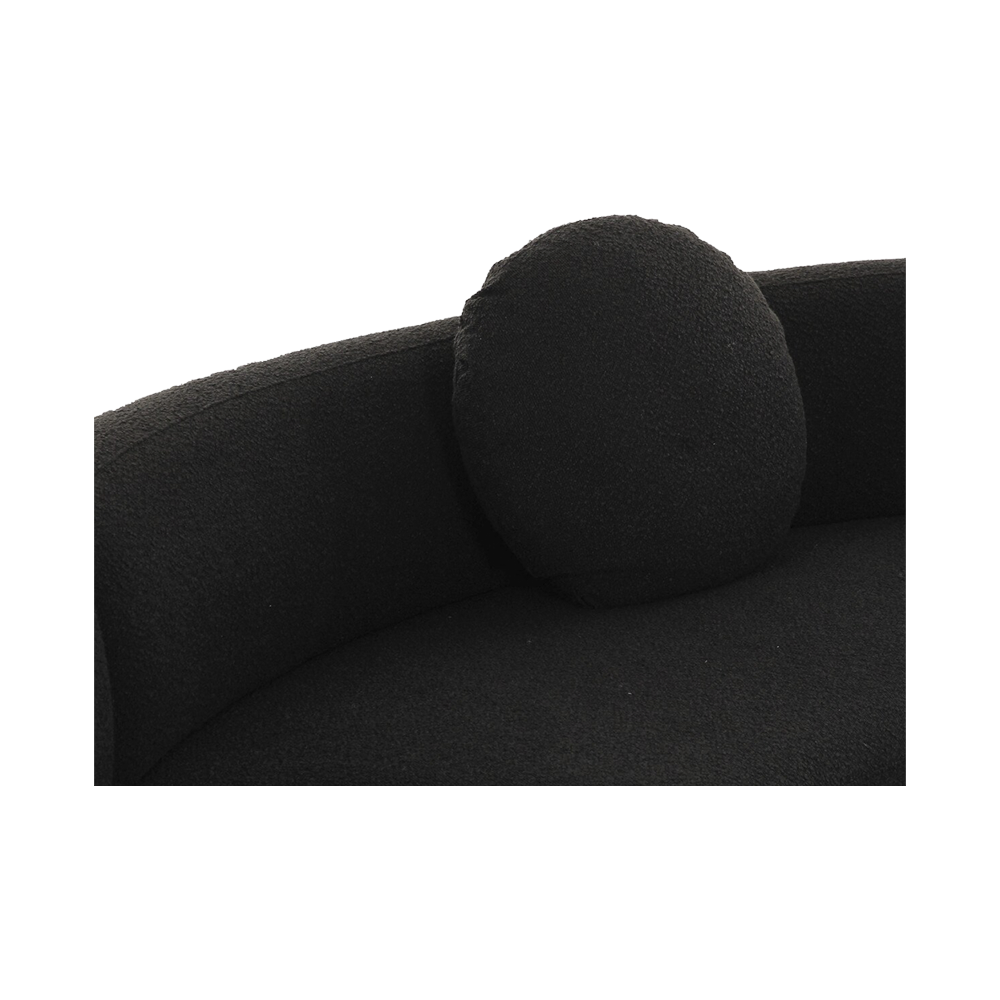 Canapé sectionnel Horizon Boucle noir