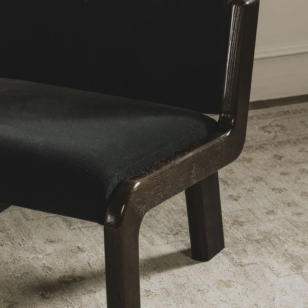 Fauteuil Milo en similicuir noir
