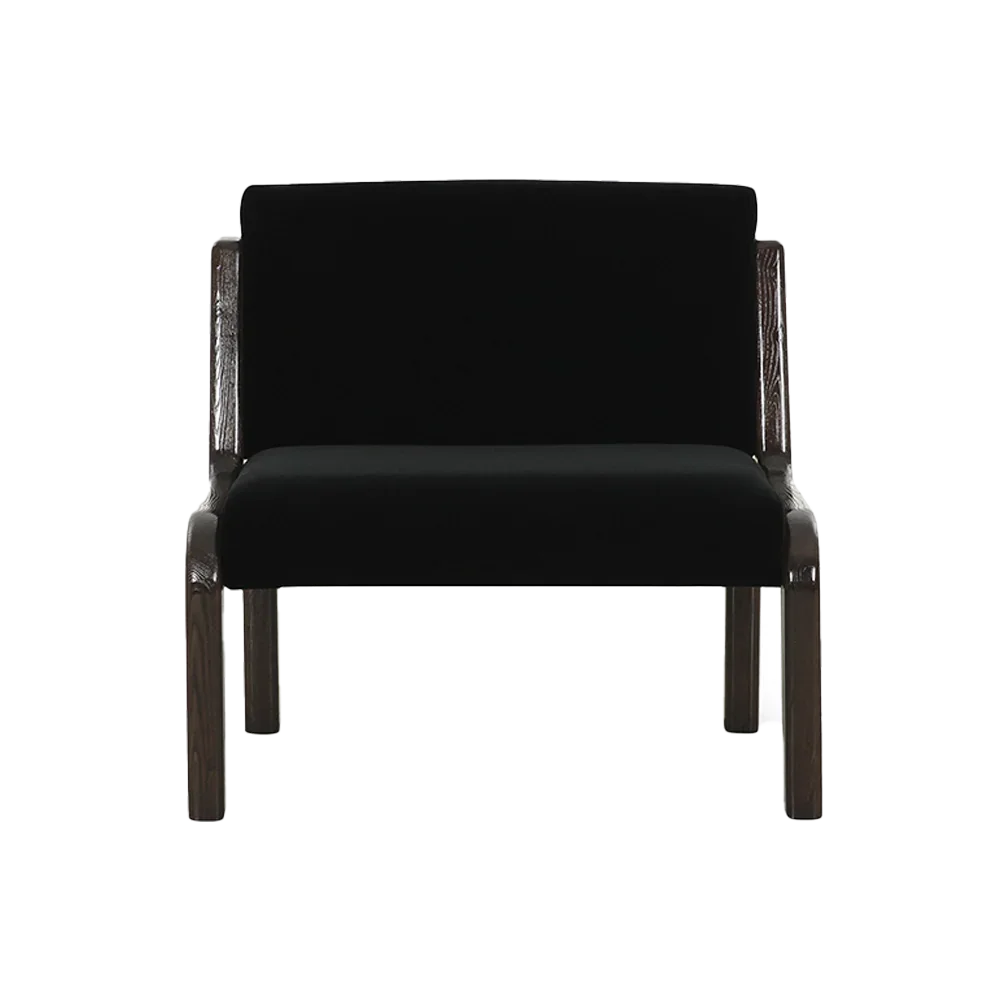 Fauteuil Milo en similicuir noir