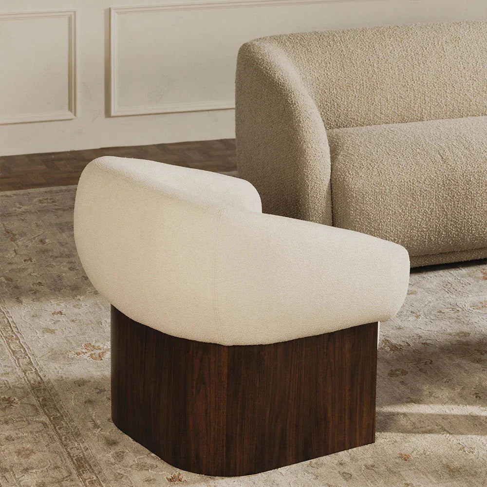 Fauteuil de salon Orlo crème