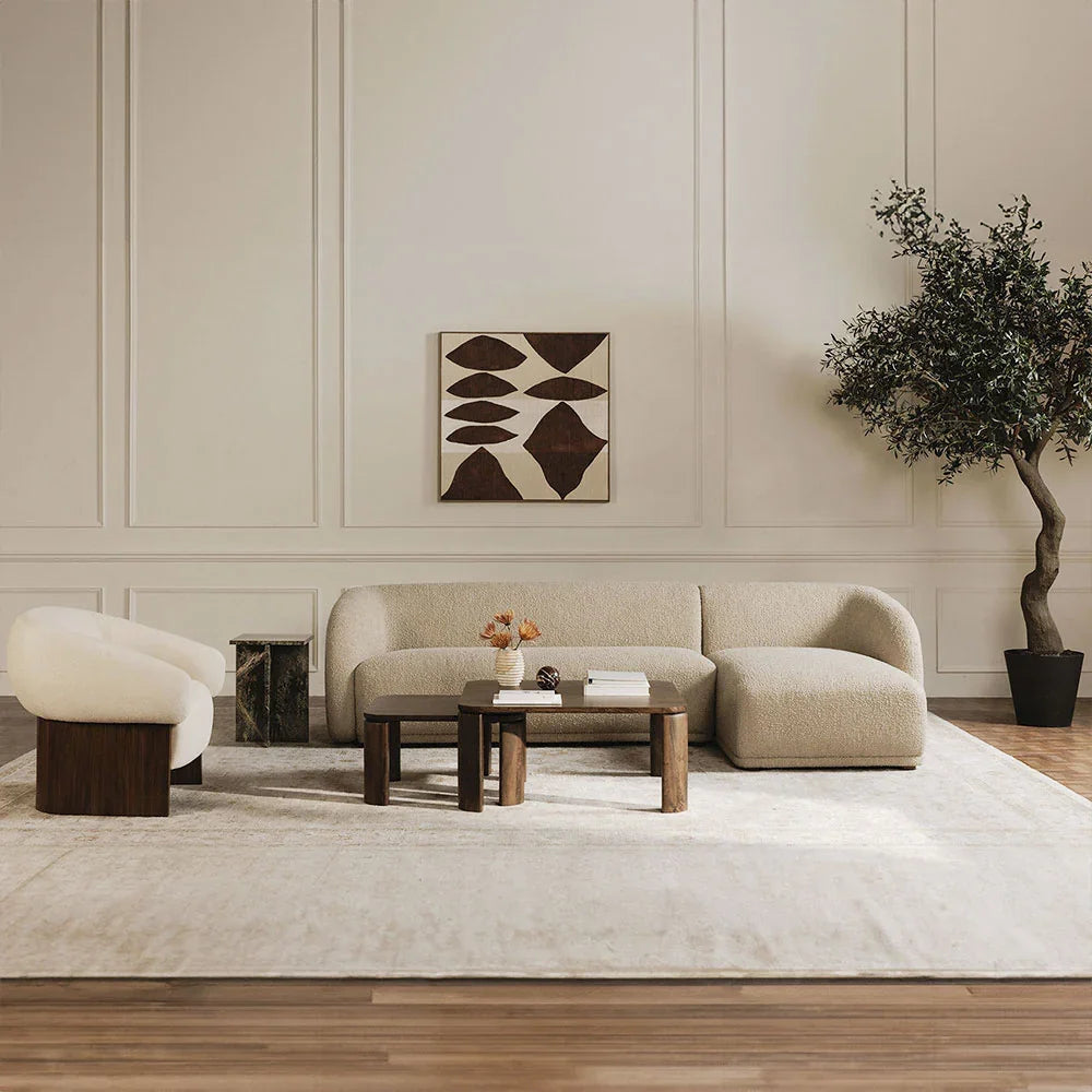 Fauteuil de salon Orlo crème
