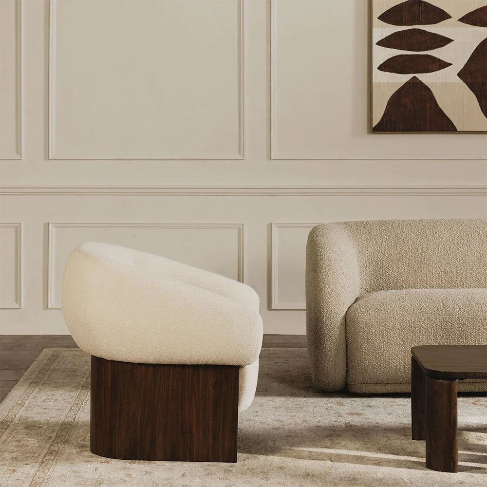 Fauteuil de salon Orlo crème