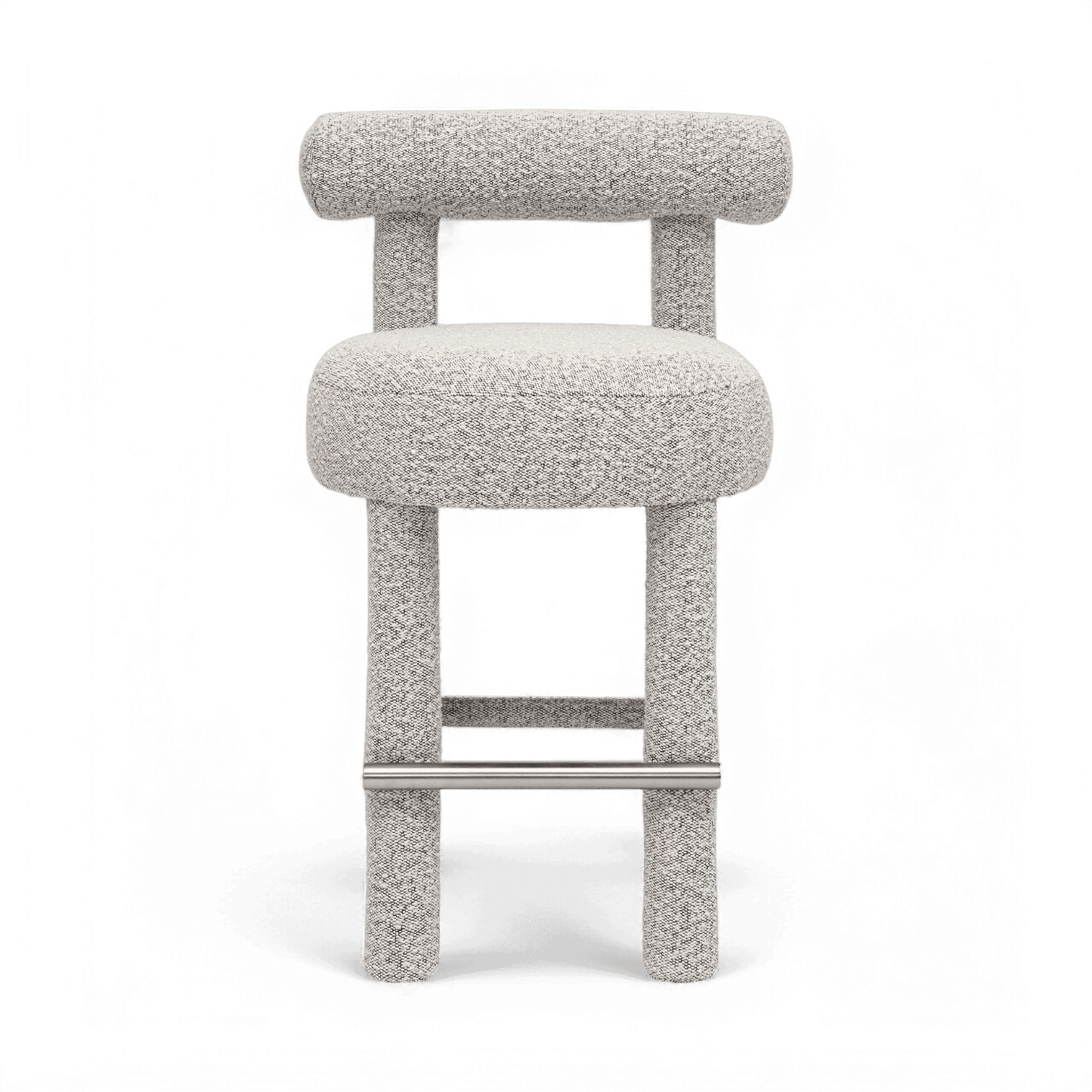 Tabouret de comptoir Arch Boucle noir et blanc