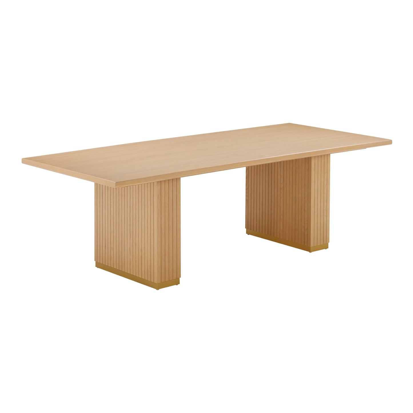 Table à manger rectangulaire en bois de chêne naturel Elara