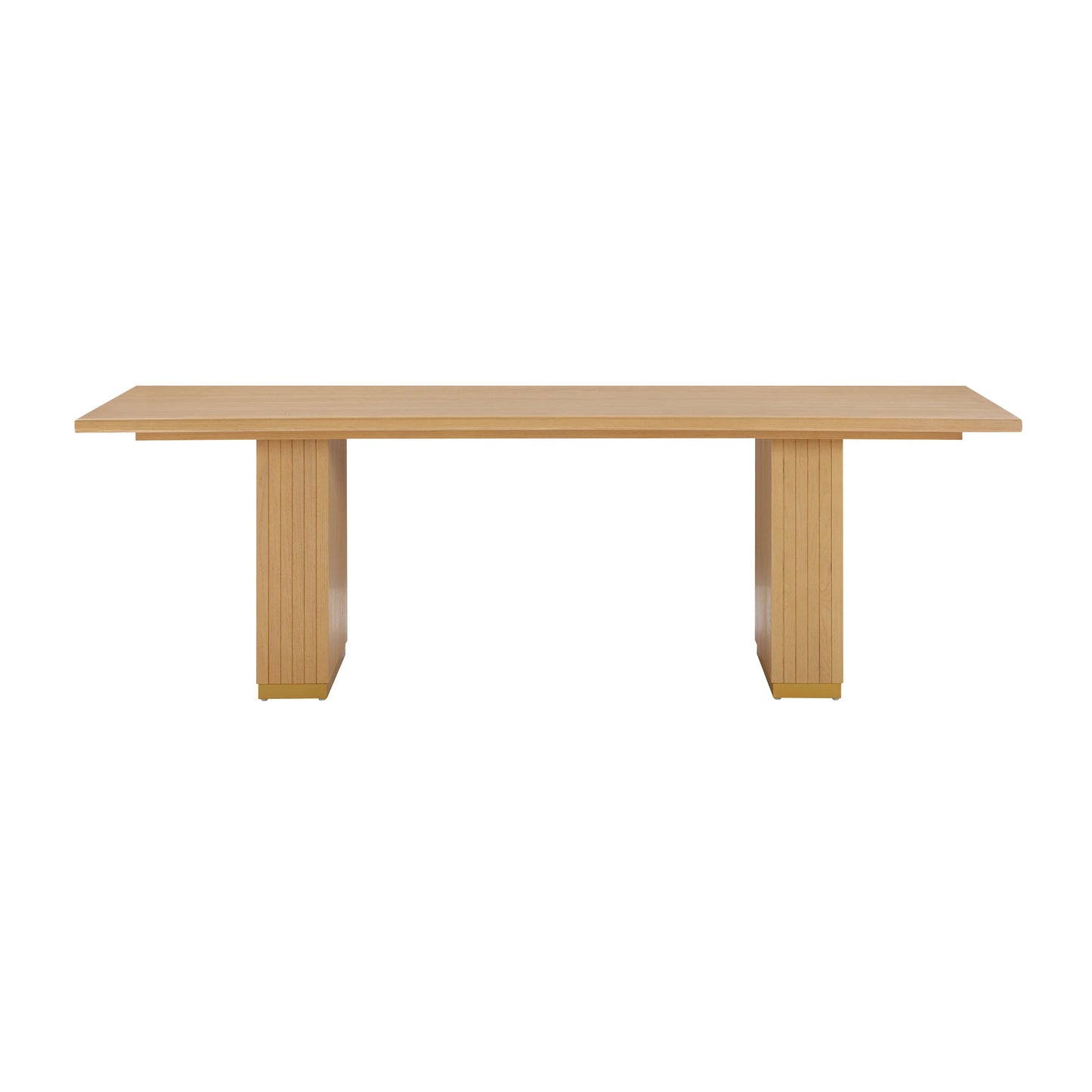 Table à manger rectangulaire en bois de chêne naturel Elara