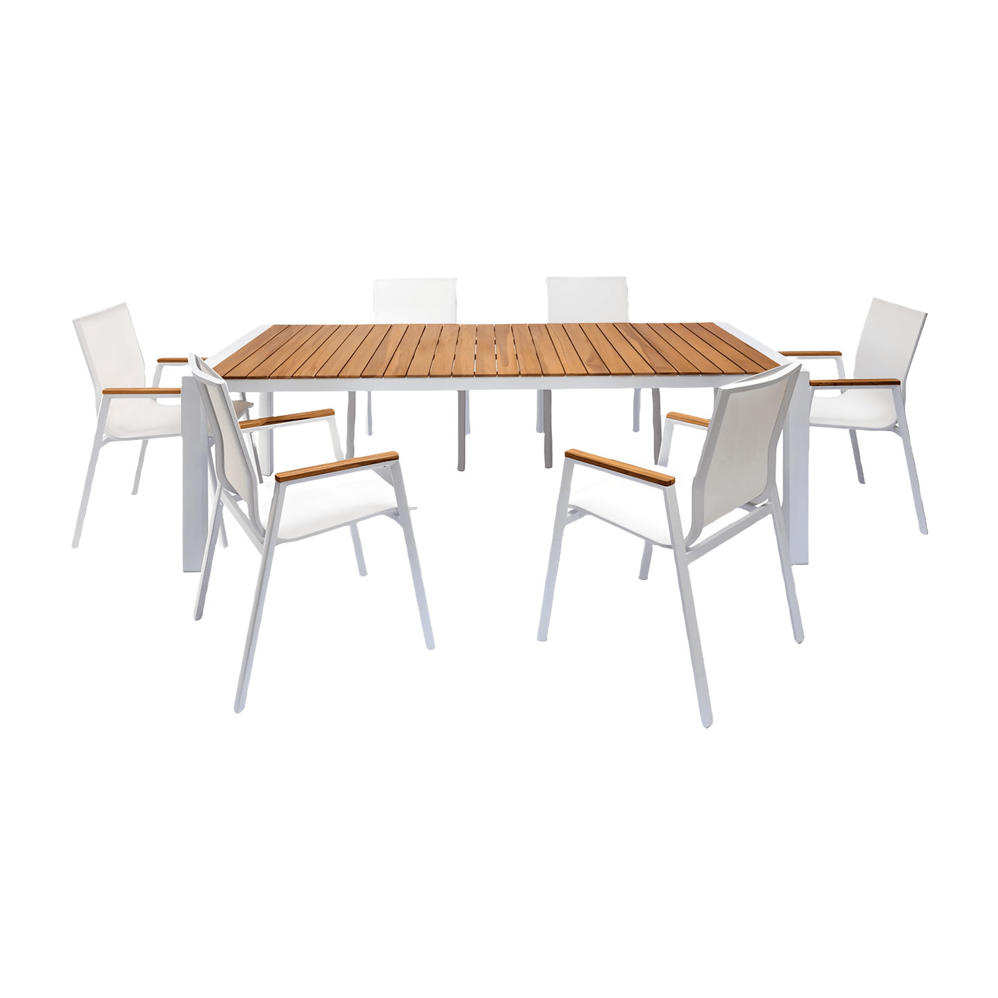 Ensemble de salle à manger d'extérieur Aviana blanc