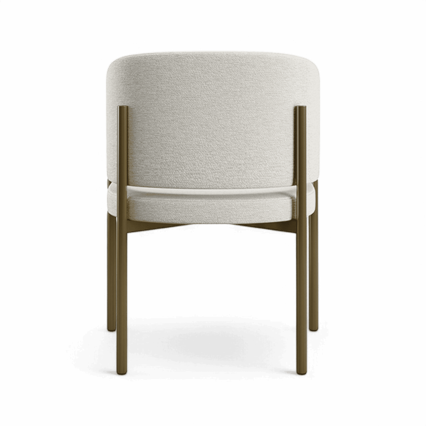 Chaise de salle à manger Oxford blanc cassé et cadre en laiton