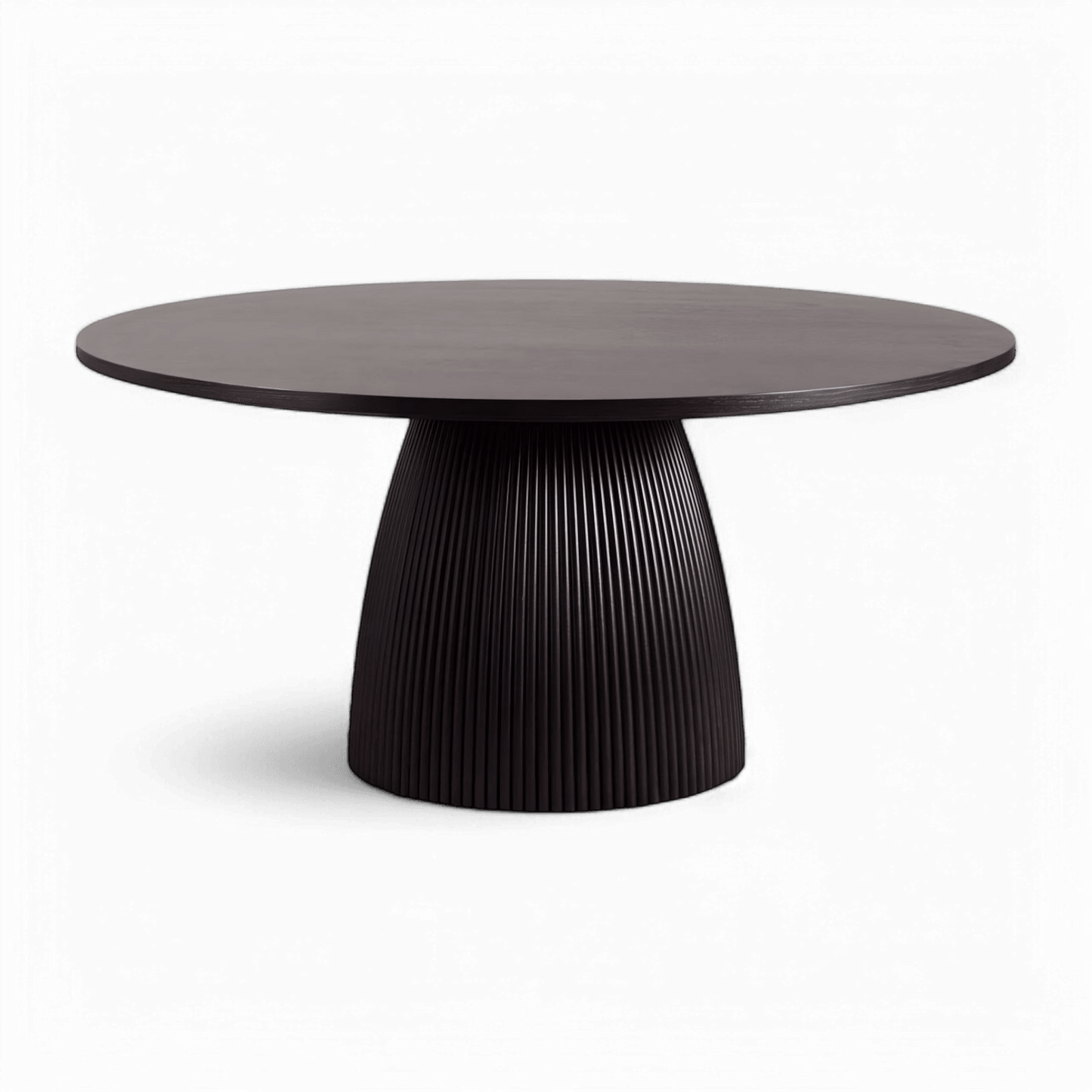 Table à manger ronde Oxford en bois noir