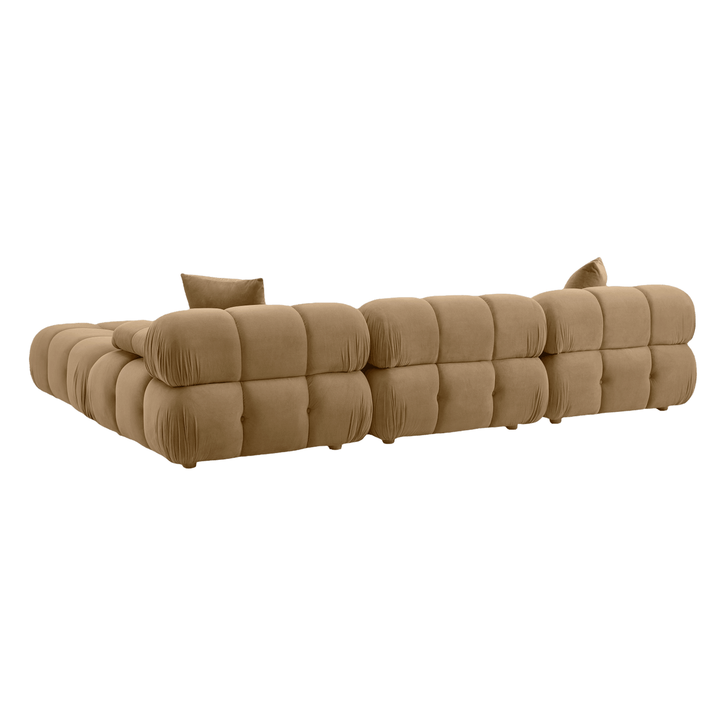 Canapé modulable 4 pièces Solace Camel Velvet