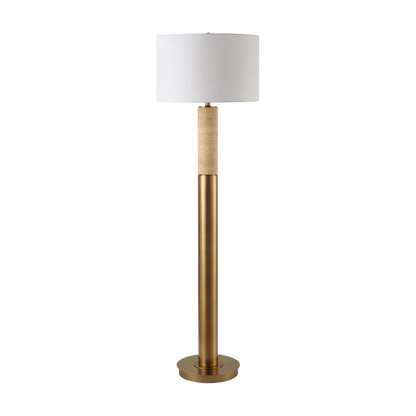 Lampadaire Bravertine Or et Travertin