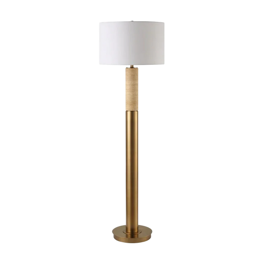 Lampadaire Bravertine Or et Travertin