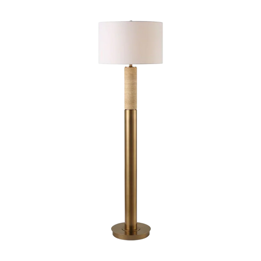 Lampadaire Bravertine Or et Travertin