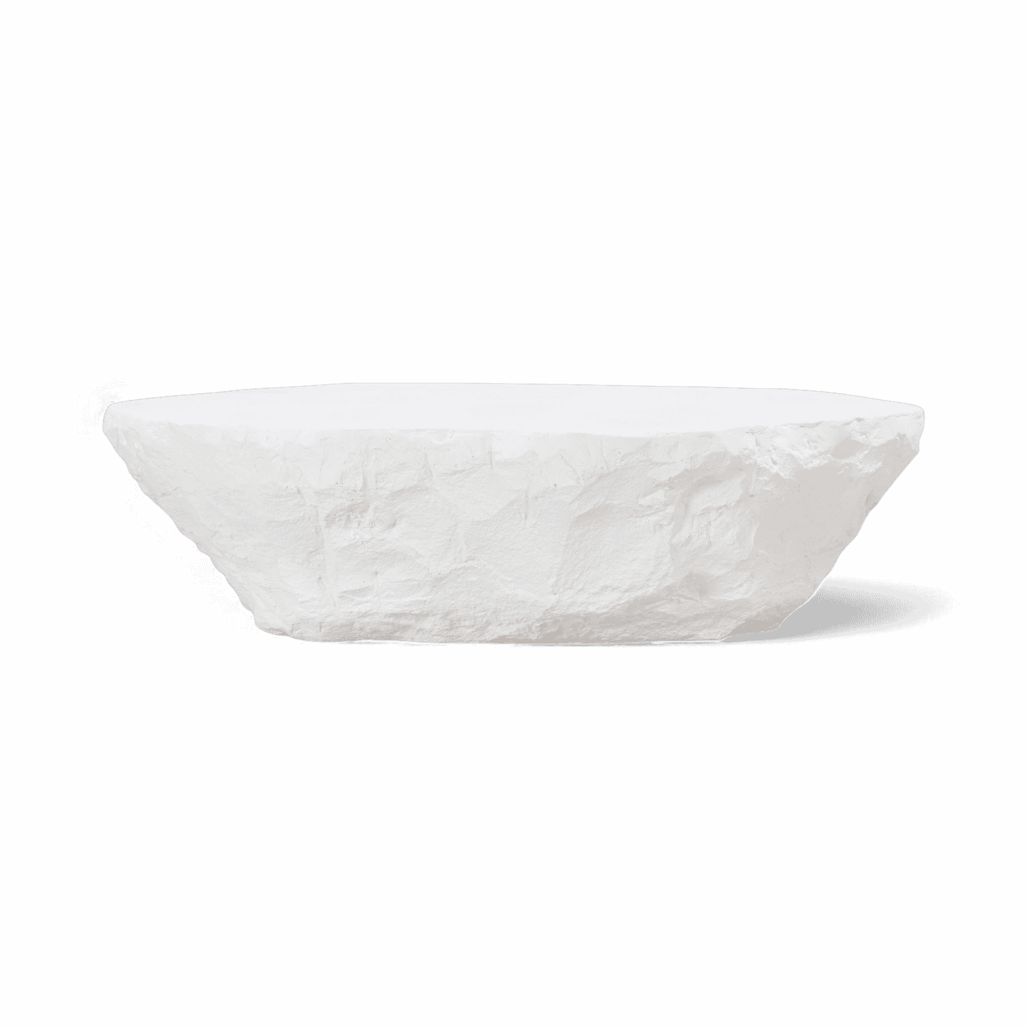 Table basse en microciment blanc luxuriant