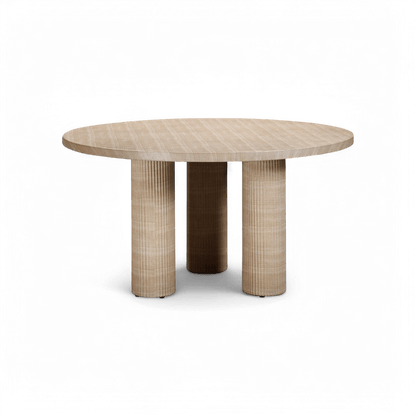 Table à manger ronde d'intérieur/extérieur en travertin Orbit