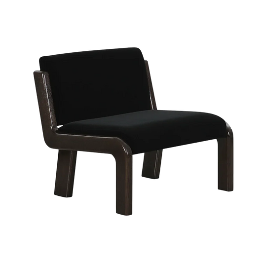 Fauteuil Milo en similicuir noir