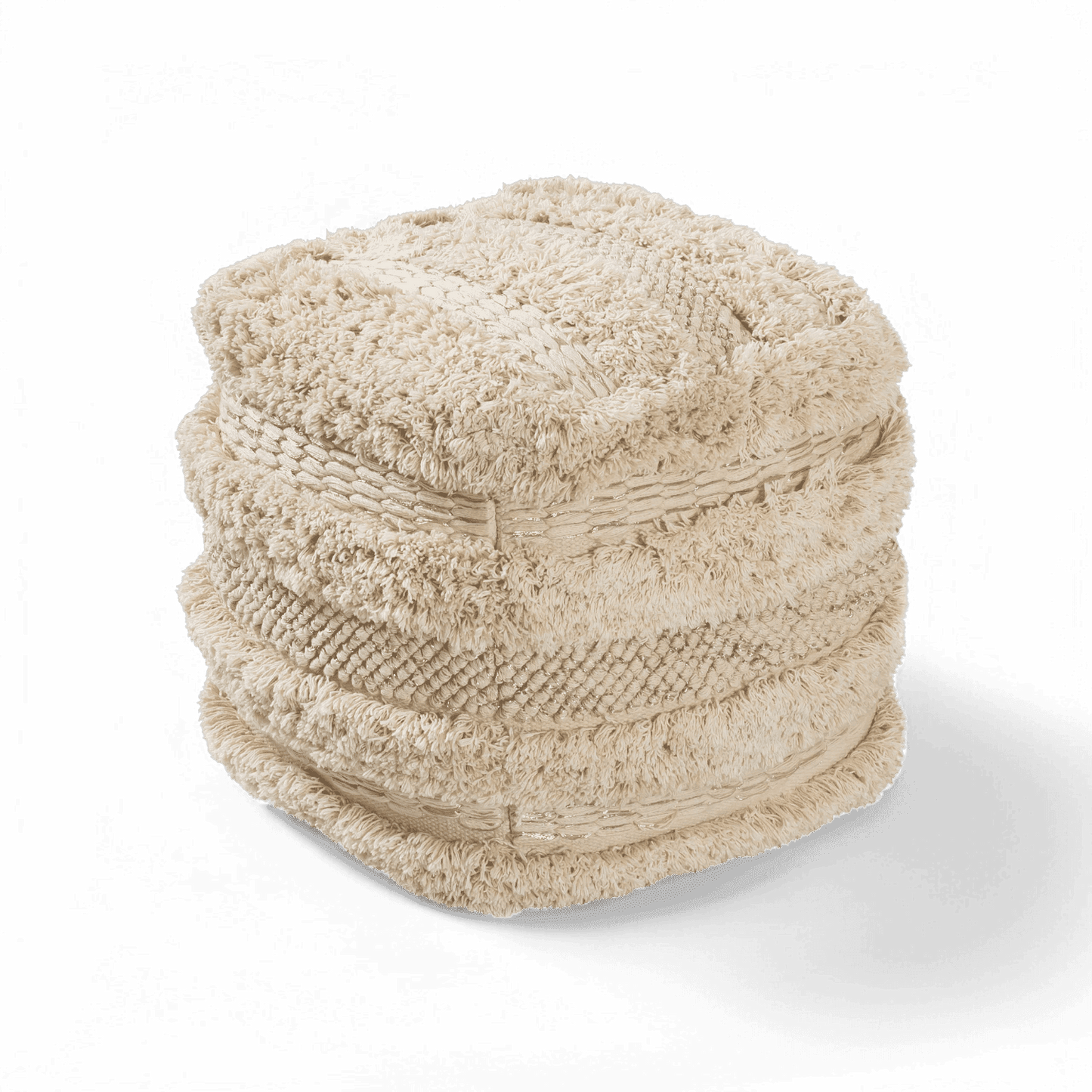 Pouf en coton Dune