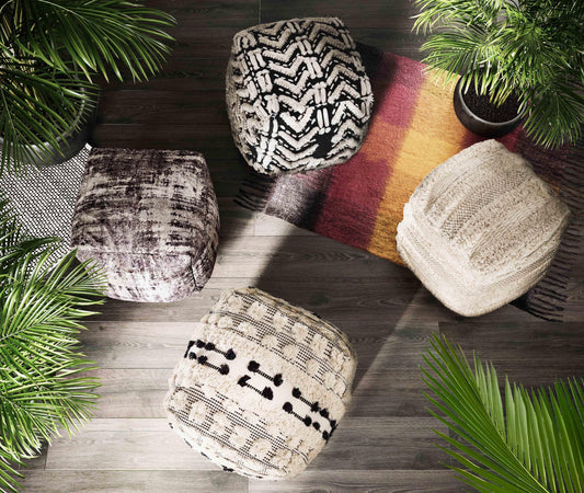 Pouf en coton Dune