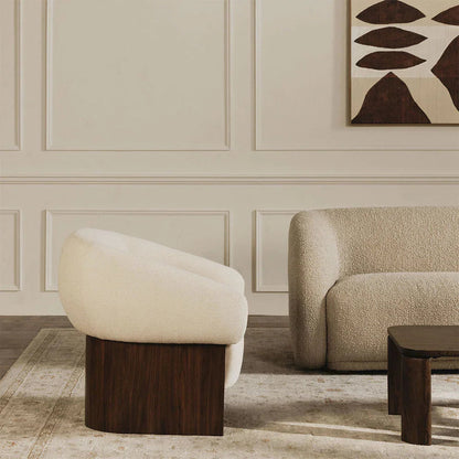 Fauteuil de salon Orlo crème