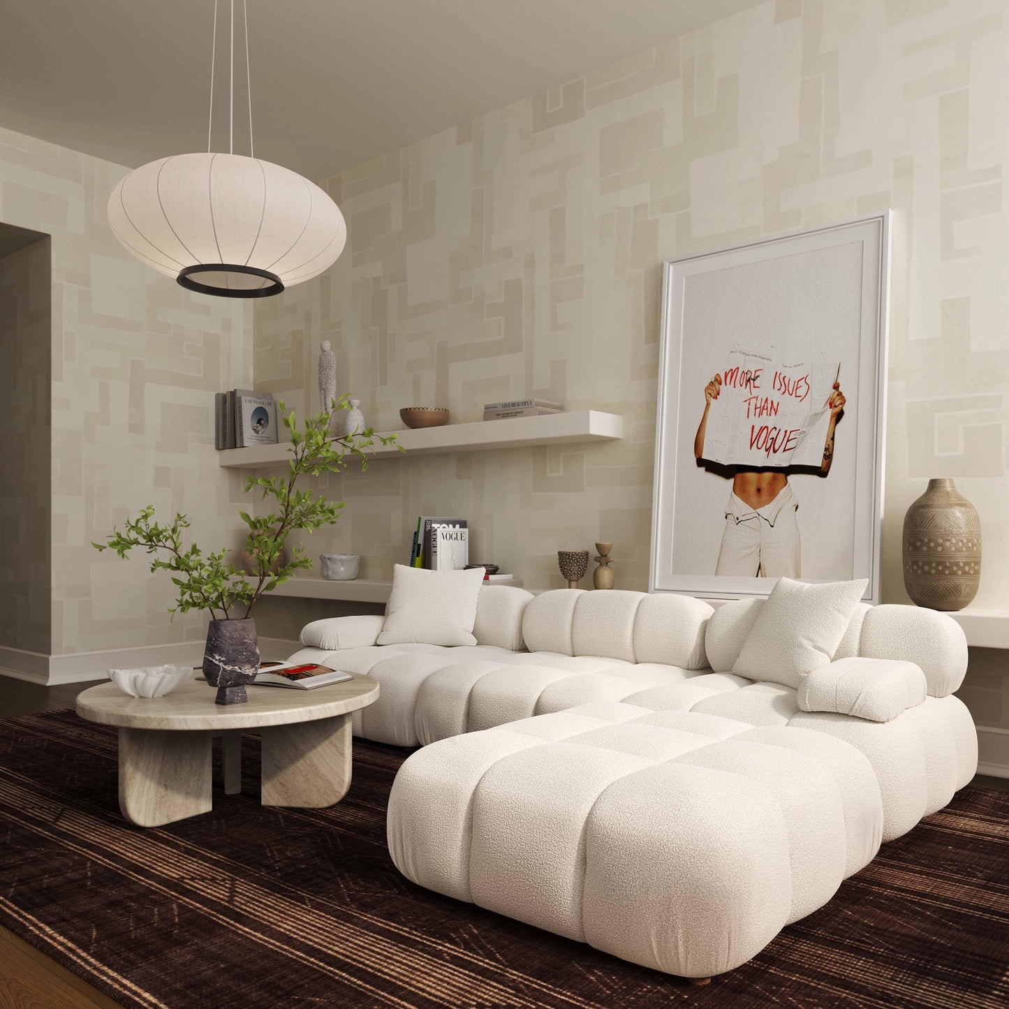 Canapé modulable 4 pièces Solace Off White