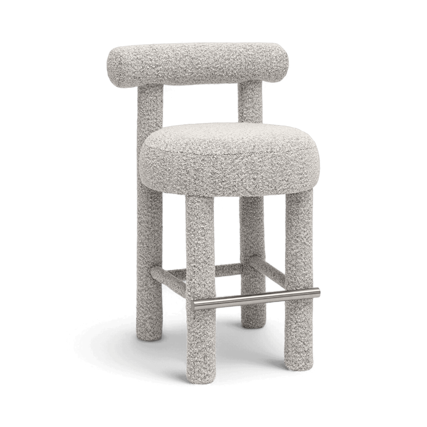 Tabouret de comptoir Arch Boucle noir et blanc