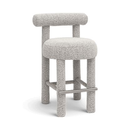 Tabouret de comptoir Arch Boucle noir et blanc