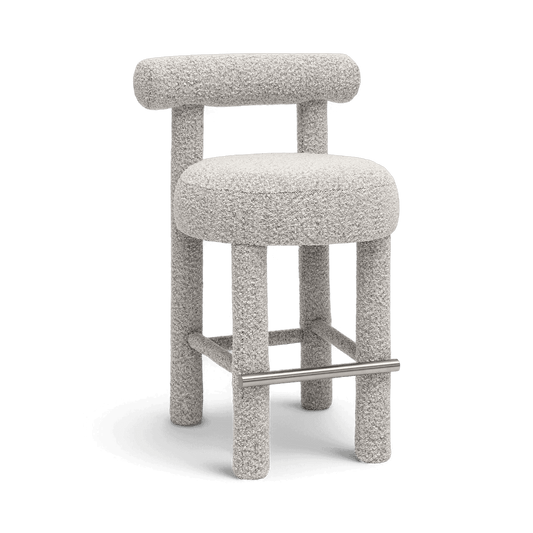 Tabouret de comptoir Arch Boucle noir et blanc
