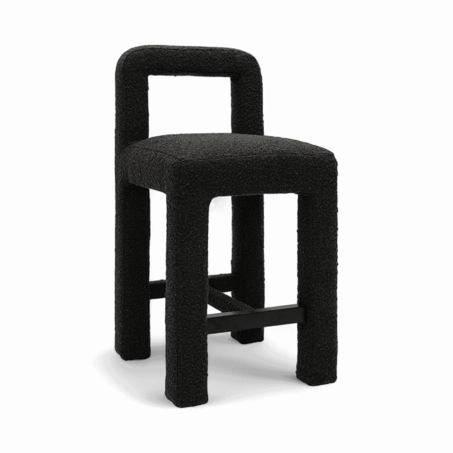 Tabouret de comptoir Viva Black Boucle