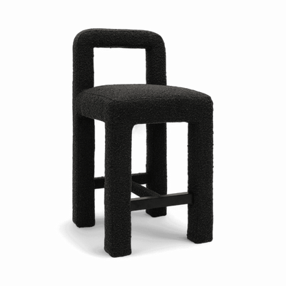 Tabouret de comptoir Viva Black Boucle