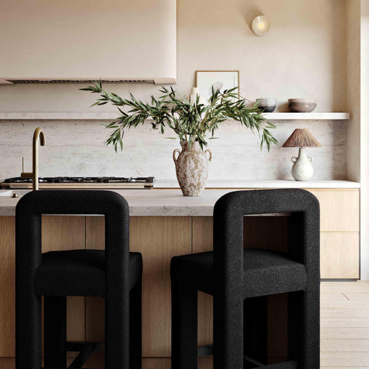 Tabouret de comptoir Viva Black Boucle