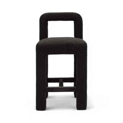 Tabouret de comptoir Viva Black Boucle
