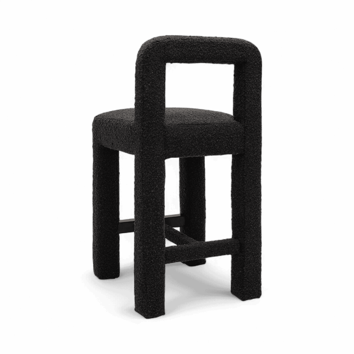 Tabouret de comptoir Viva Black Boucle