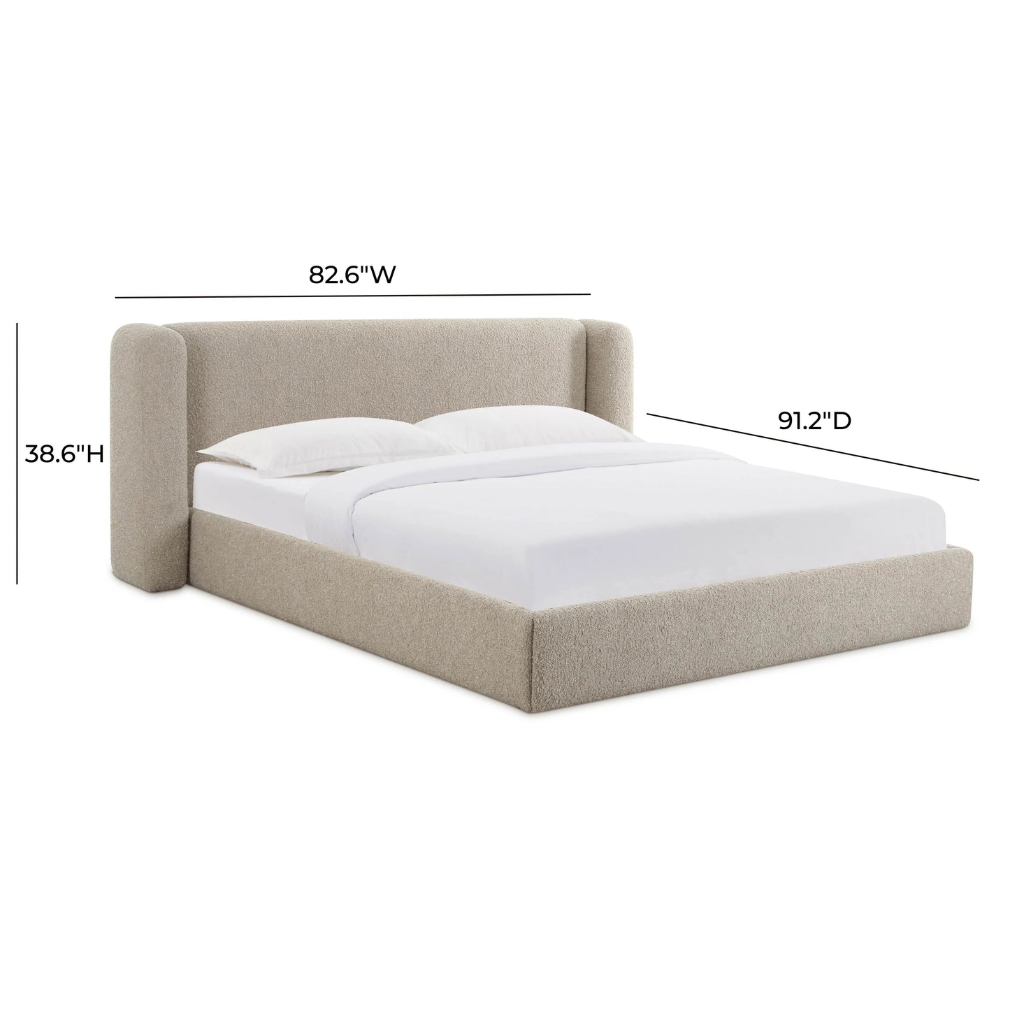 Lit Queen Size Vienna Tan Boucle