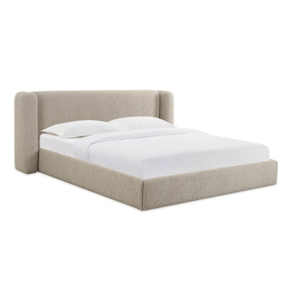 Lit king size Vienna Tan Boucle