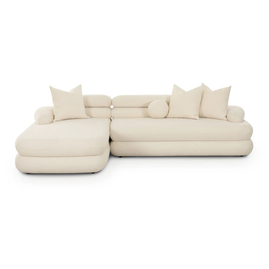 Canapé d'angle modulaire LAF Niko Cream Boucle