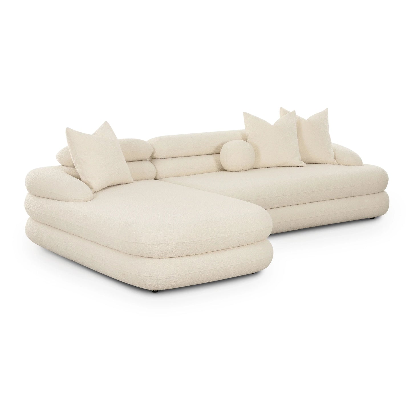 Canapé d'angle modulaire LAF Niko Cream Boucle