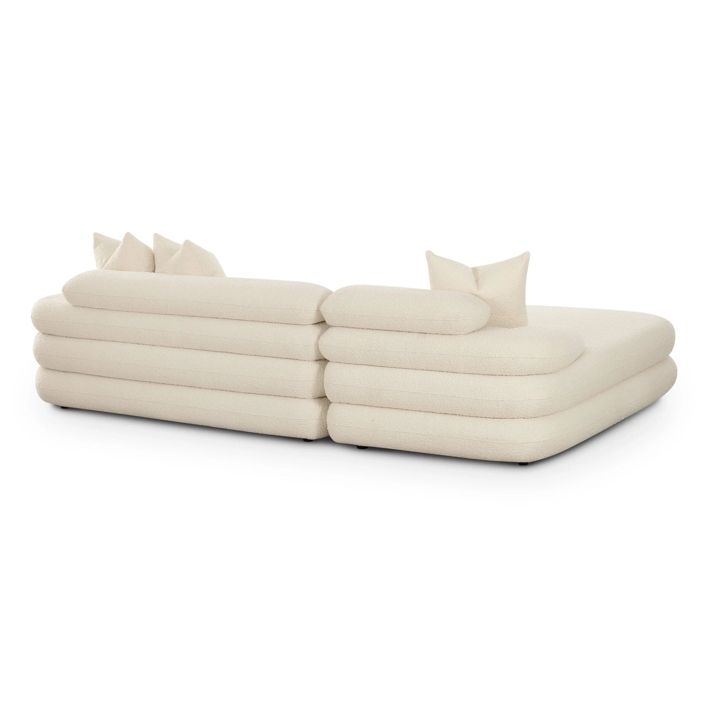 Canapé d'angle modulaire LAF Niko Cream Boucle