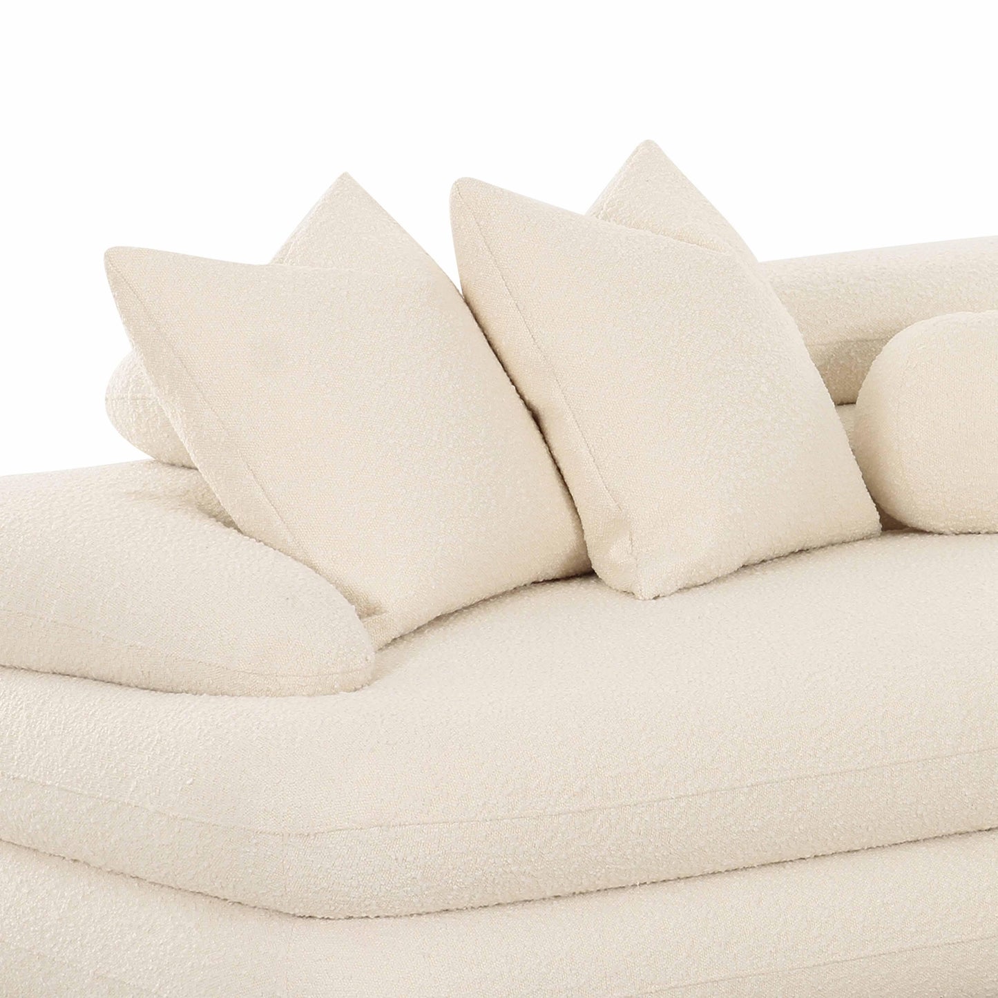 Canapé d'angle modulaire LAF Niko Cream Boucle
