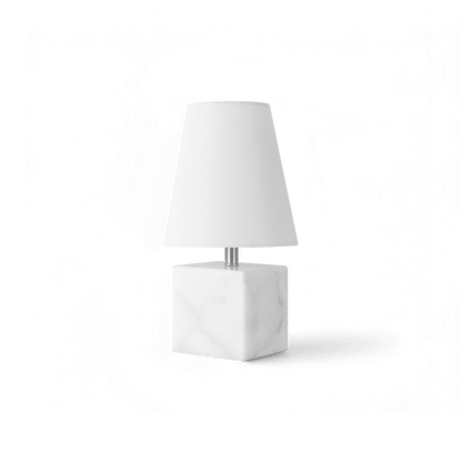 Lampe de table Arbor blanche et marbre