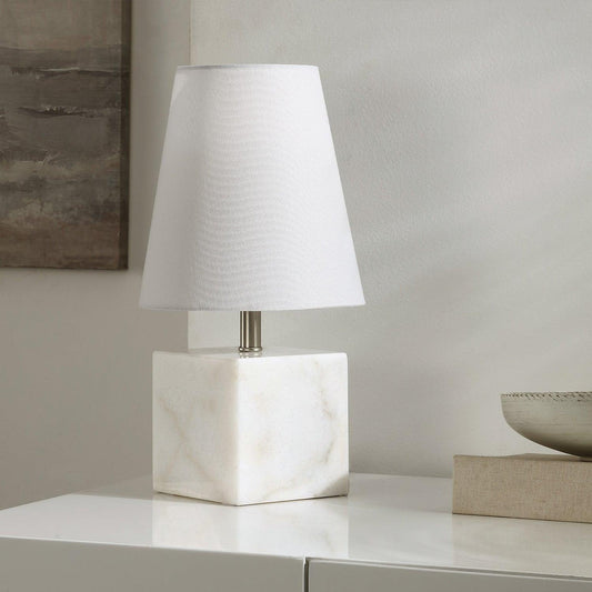 Lampe de table Arbor blanche et marbre