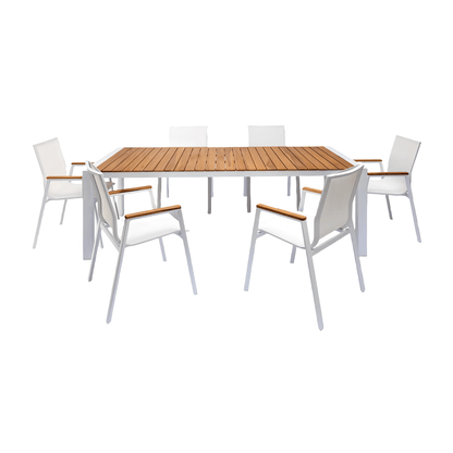 Ensemble de salle à manger d'extérieur Aviana blanc