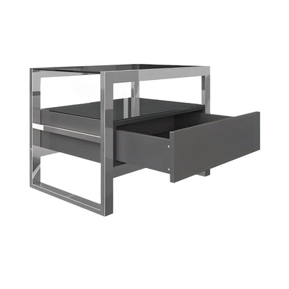 Table de chevet Bari grise
