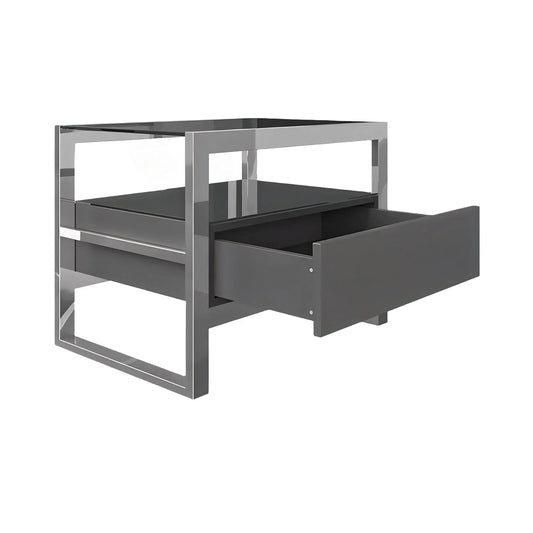 Table de chevet Bari grise