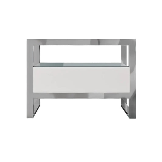 Table de chevet Bari blanche