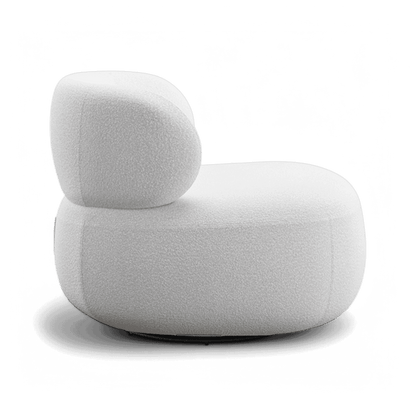 Fauteuil pivotant Lilo Boucle Blanc