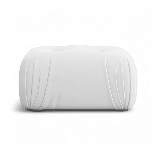 Ottoman Dune en velours blanc cassé