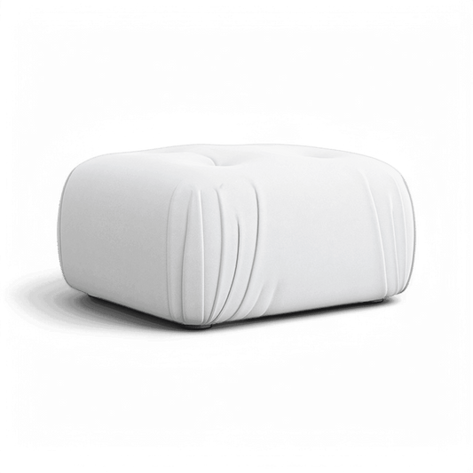 Ottoman Dune en velours blanc cassé