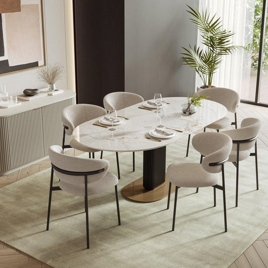Table à manger extensible Luna blanche